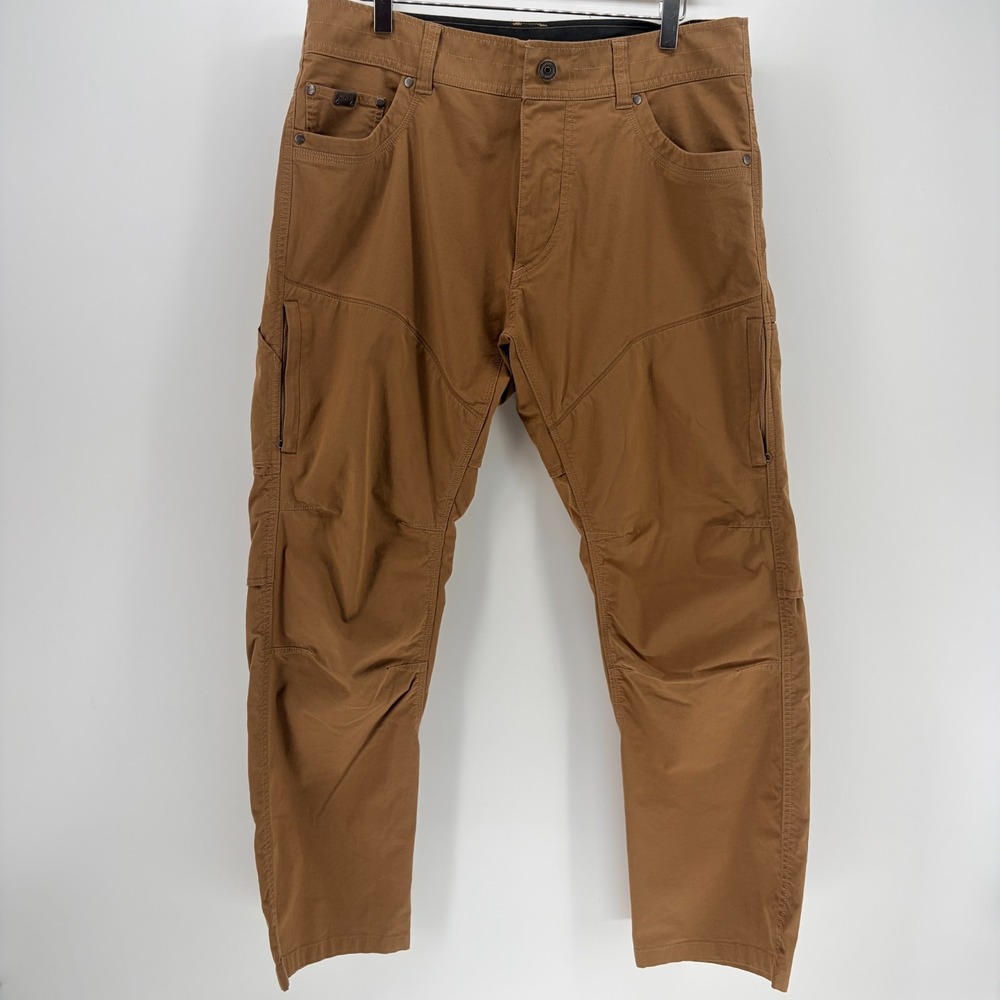 Kuhl Konfidant Air Cargo Hiking Pants 34x30 Brown Stretch Outdoor Trail